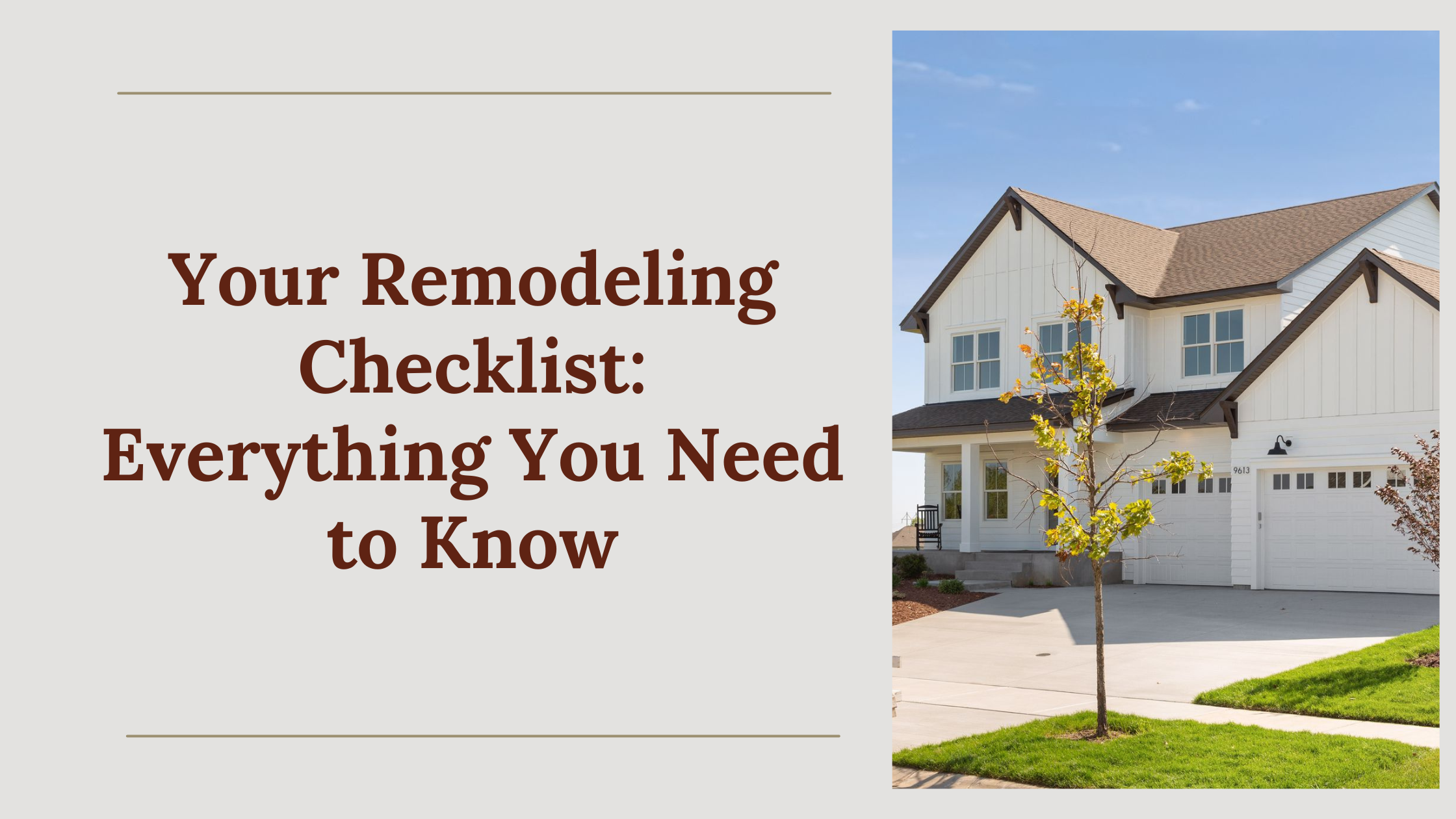Your Remodeling Checklist All You Need to Know